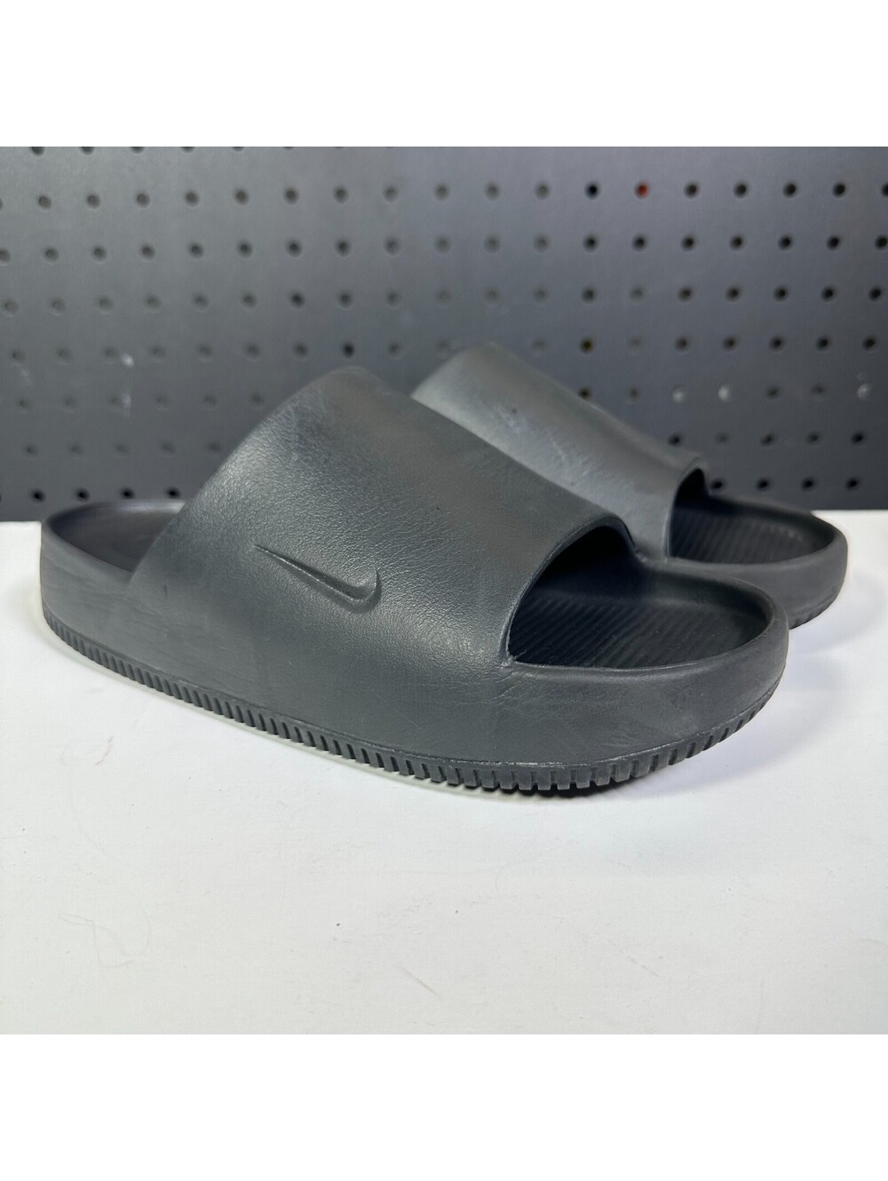 Nike Calm Slides Mens Size 8 Womens 9 Black Foam Slip On Sandals Comfort Slide